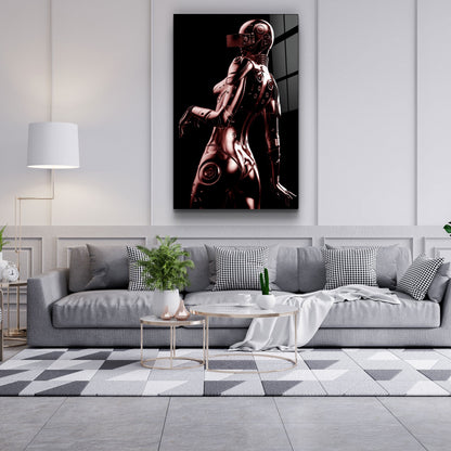 Robo Girl Bronze - Designer's Collection Glass Wall Art