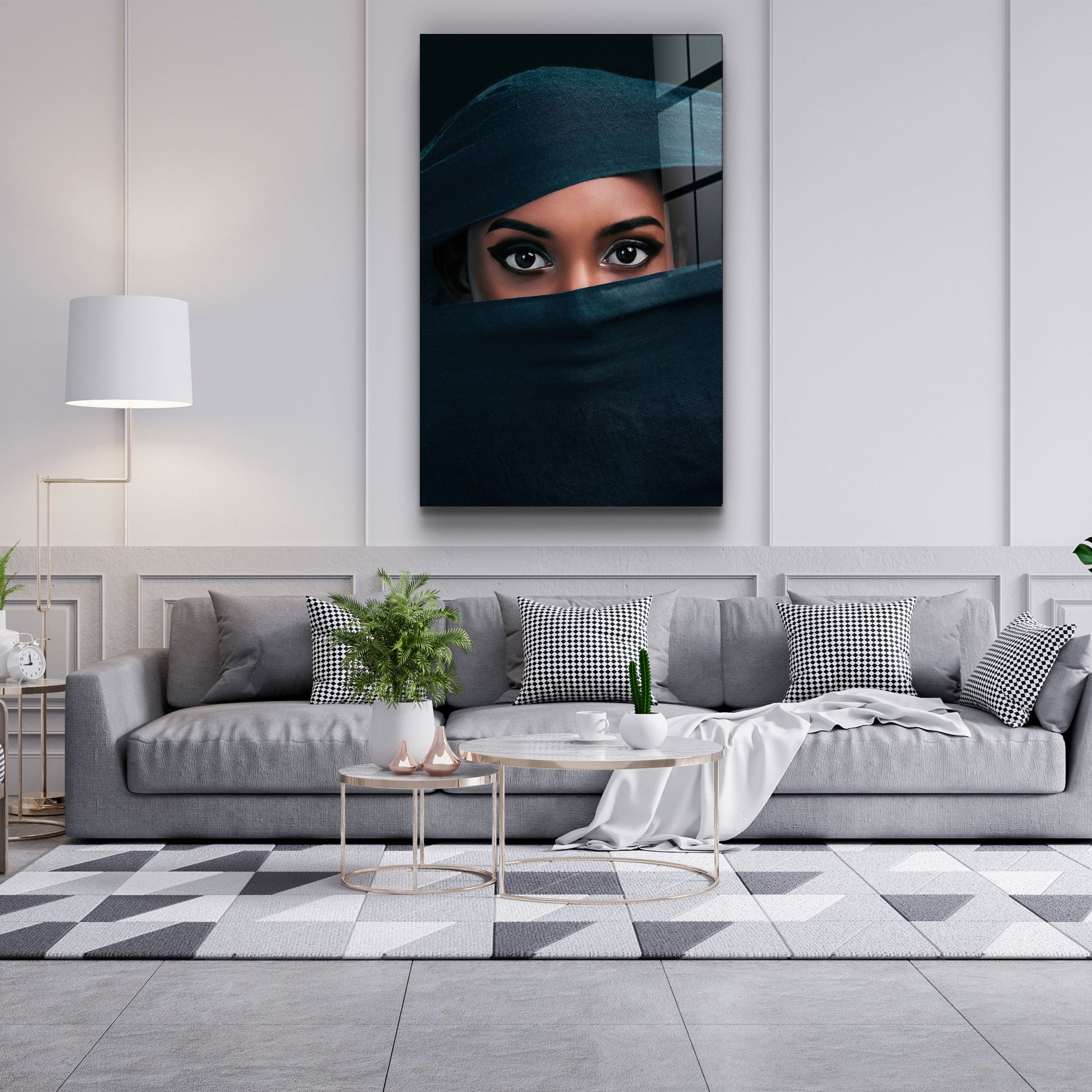 Eyes Under Cover - Designer's Collection Glass Wall Art - Barlowa Store