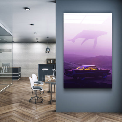 Flying Whale - Designer's Collection Glass Wall Art