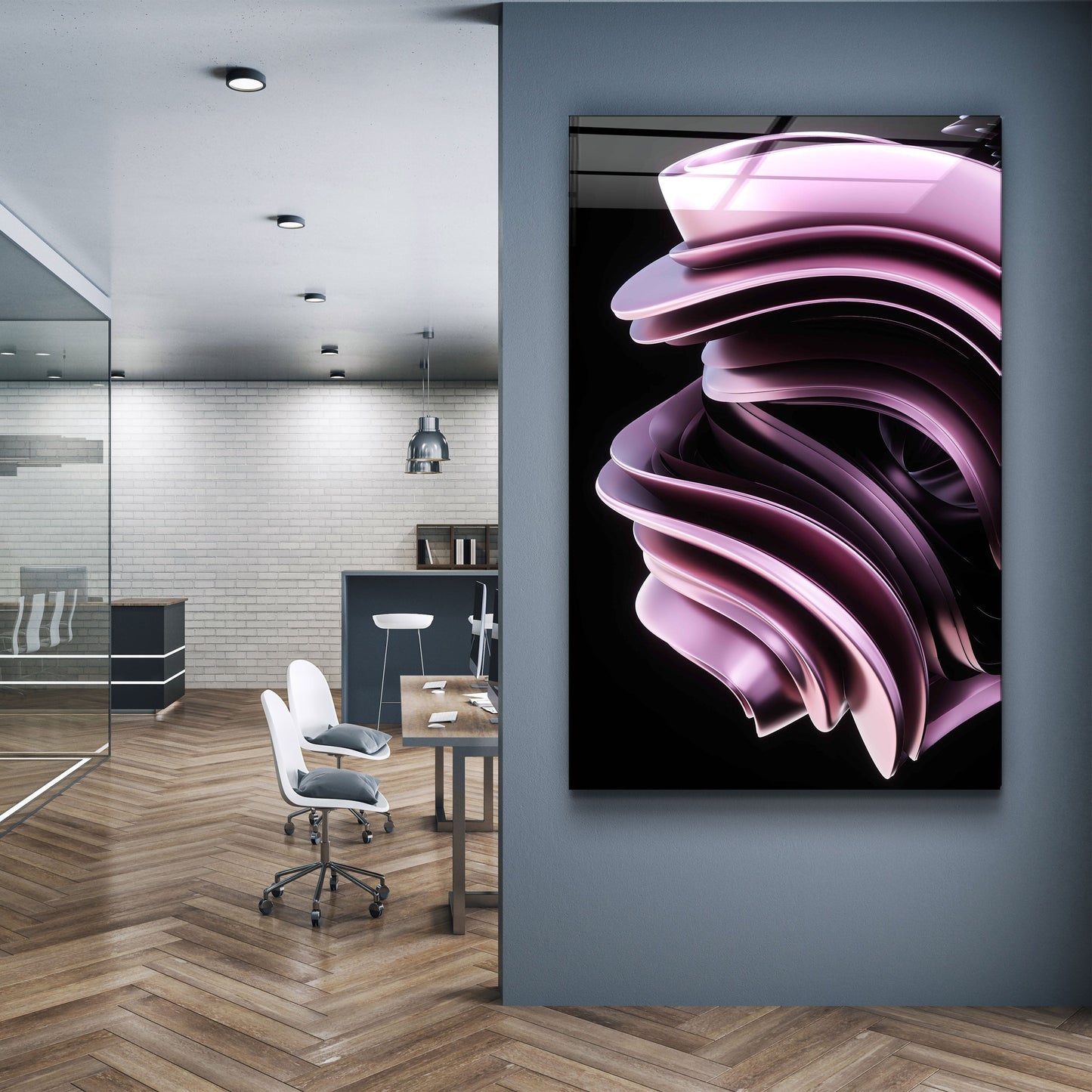 Abstract Modern Design - Designer's Collection Glass Wall Art