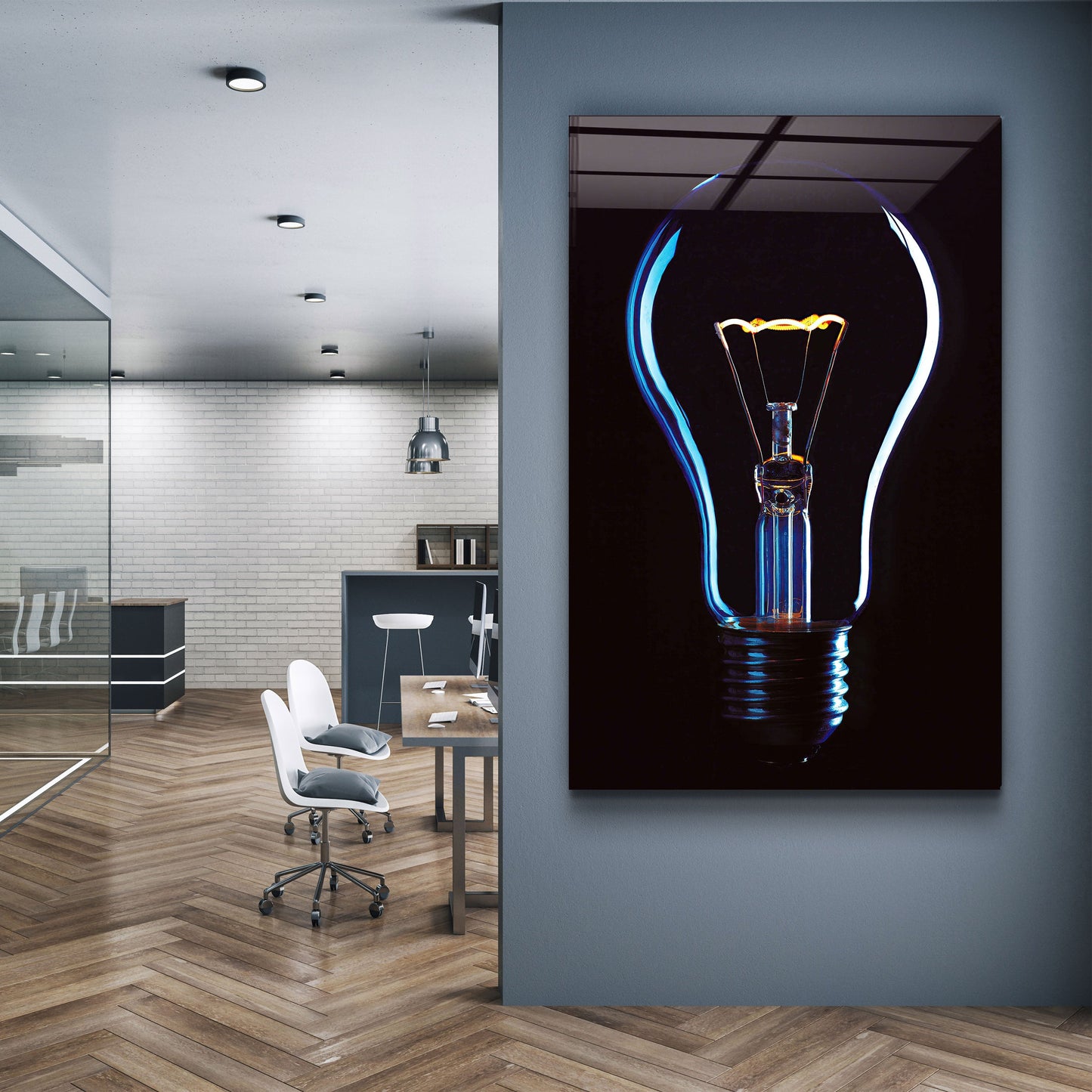 The Bulb - Designer's Collection Glass Wall Art