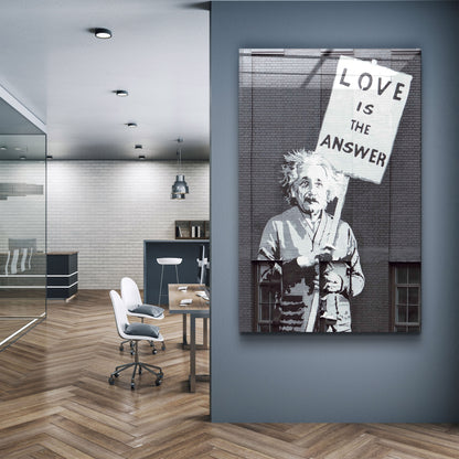 Love is the Answer V2 - Designer's Collection Glass Wall Art