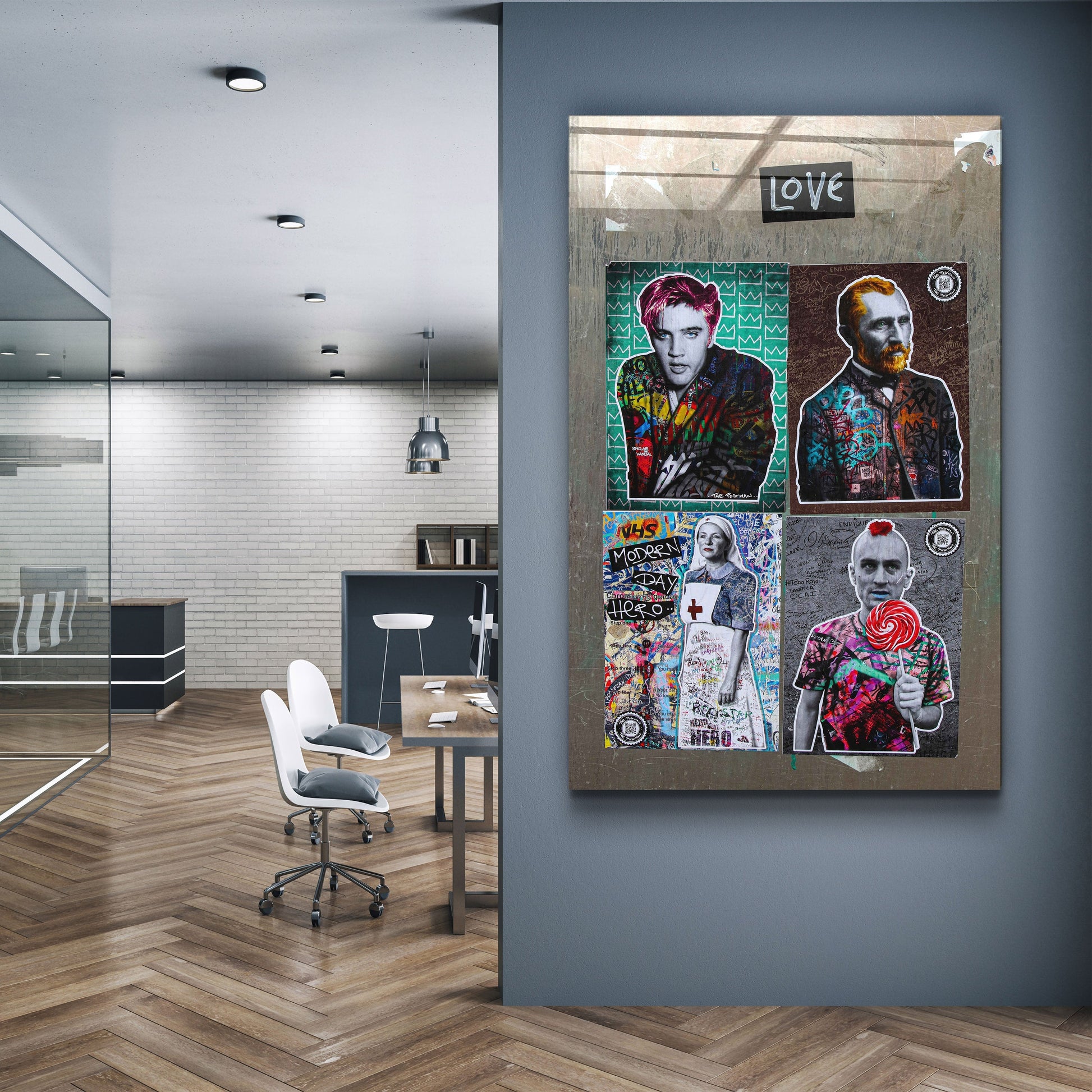 Besties for the Resties - Designer's Collection Glass Wall Art - Barlowa Store