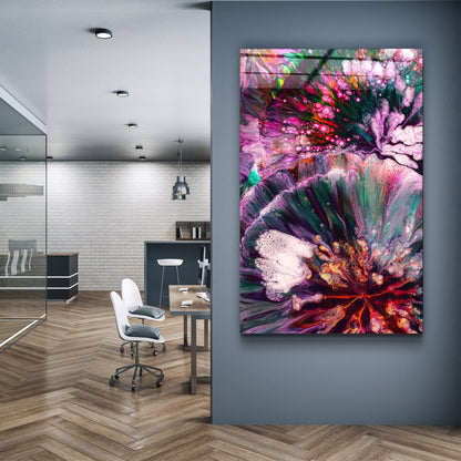 Abstract Colorful Design - Designer's Collection Glass Wall Art