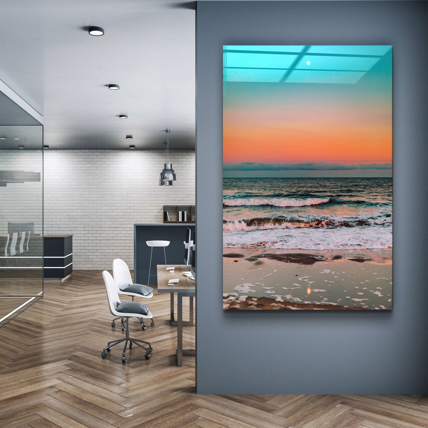 SunSet - Designer's Collection Glass Wall Art