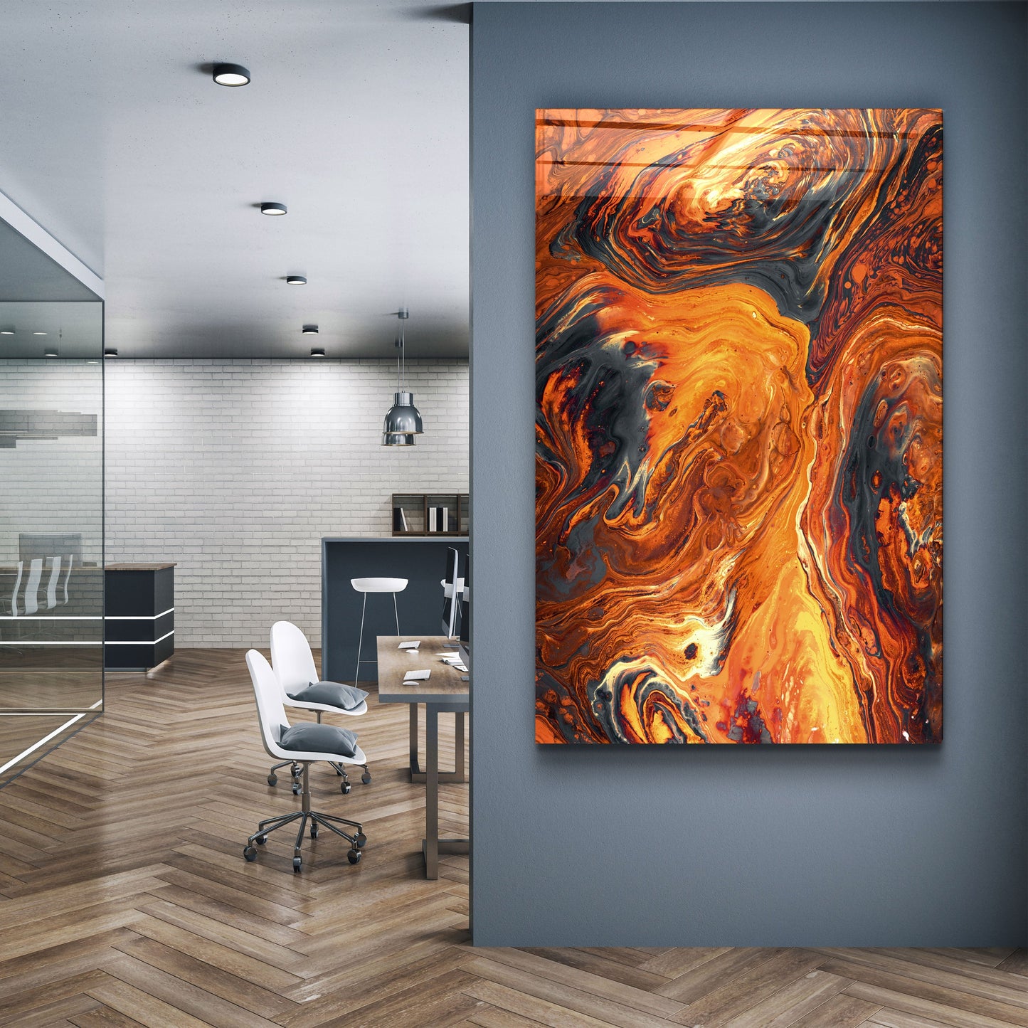 Marble Lava - Designer's Collection Glass Wall Art