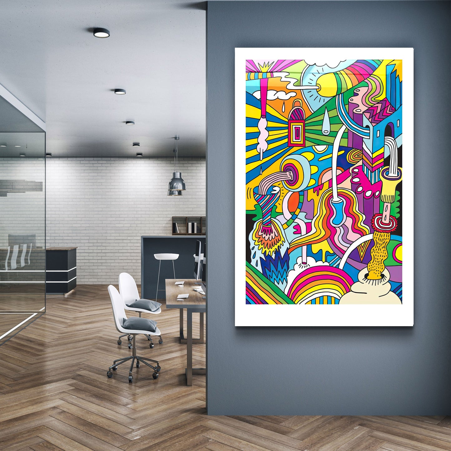 Cartoon Factory - Designer's Collection Glass Wall Art
