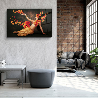 Oriental Dancer - Designer's Collection Glass Wall Art