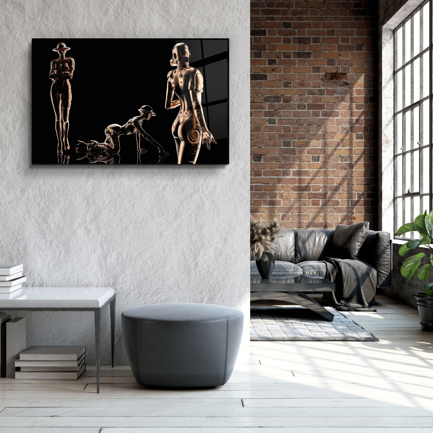 RoboGirlz - Designer's Collection Glass Wall Art