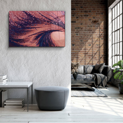 Dusty Drops Light Brown - Designer's Collection Glass Wall Art