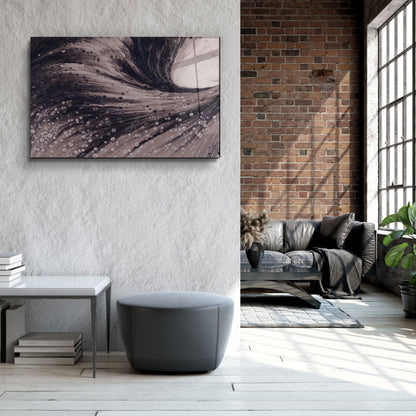 Dusty Drops Gray - Designer's Collection Glass Wall Art