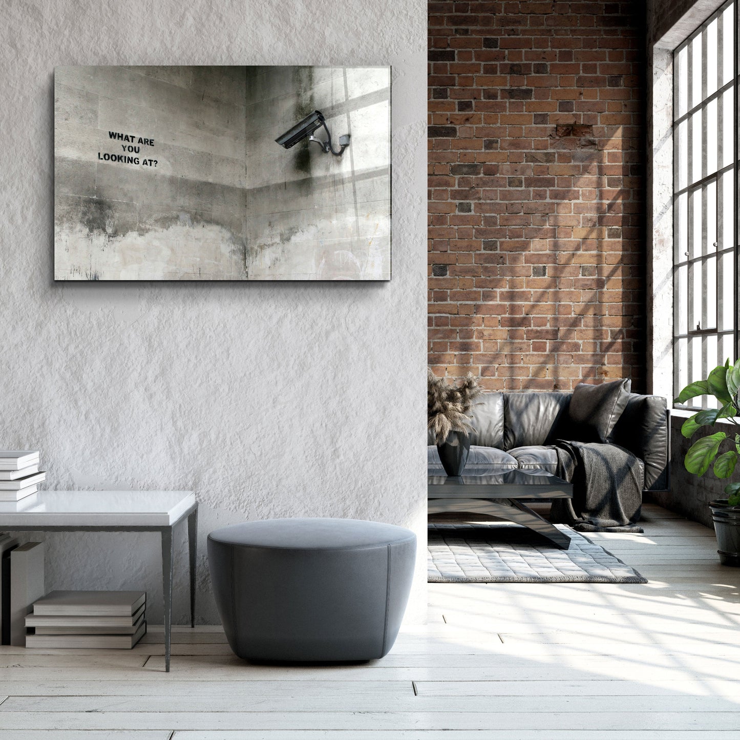 Banksy - What Are You Looking At? - Designer's Collection Glass Wall Art