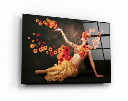 Oriental Dancer - Designer's Collection Glass Wall Art