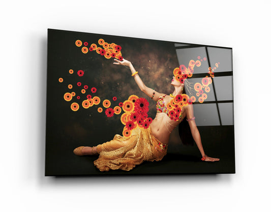 Oriental Dancer - Designer's Collection Glass Wall Art