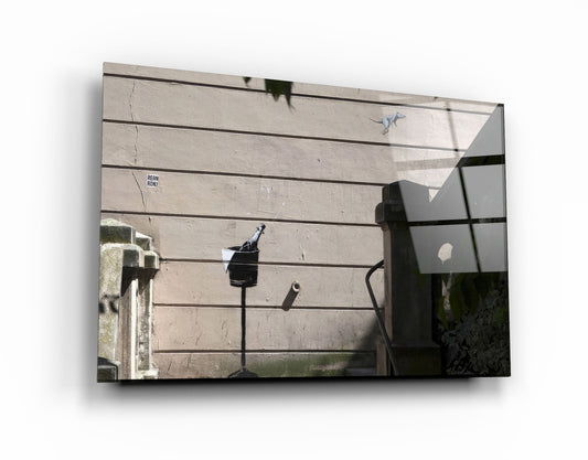 Banksy - Champagne and Mouse - Designer's Collection Glass Wall Art