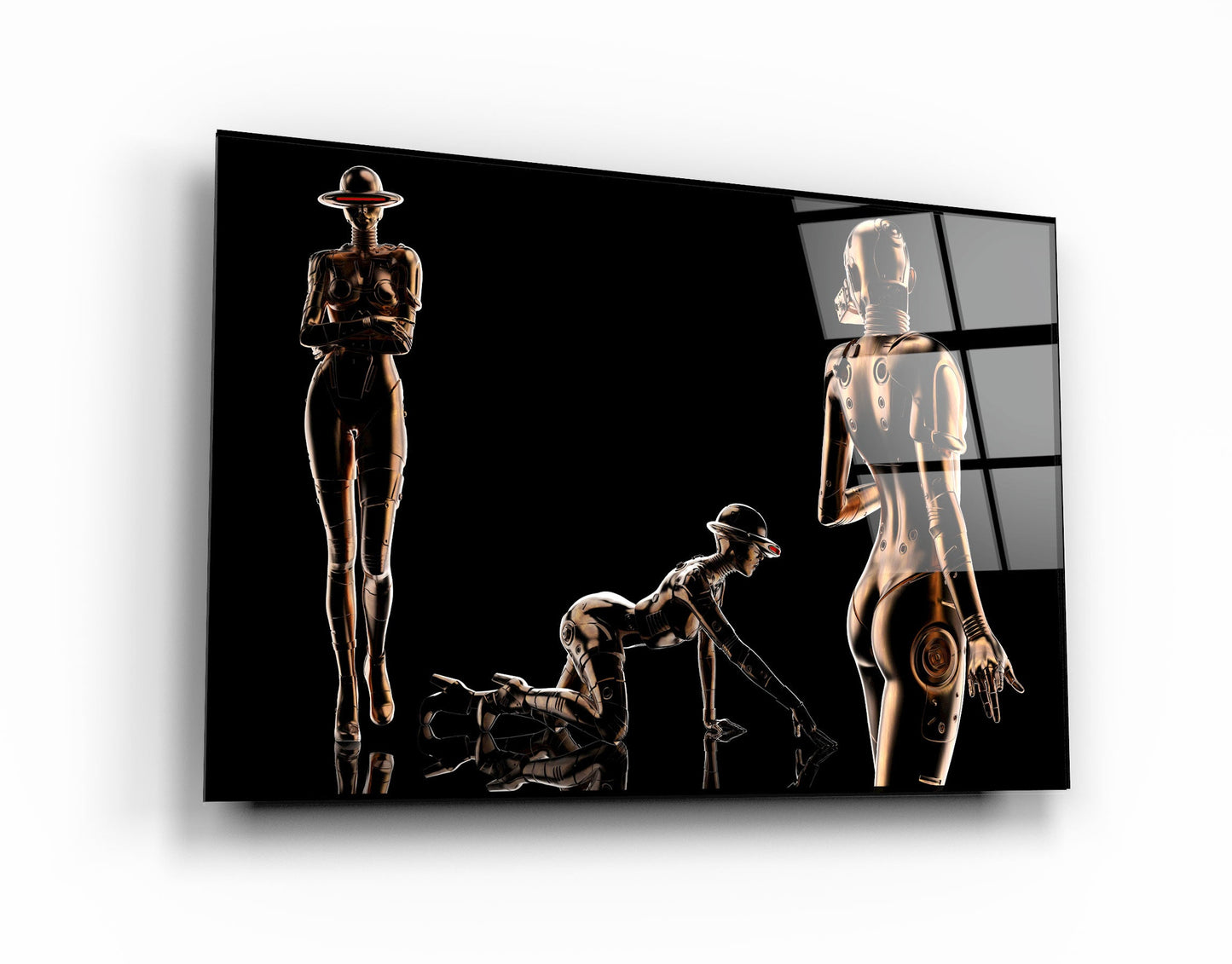 RoboGirlz - Designer's Collection Glass Wall Art