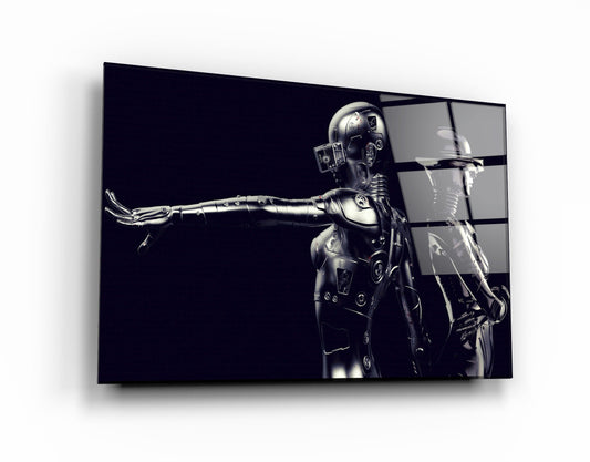 RoboGirlz2 - Designer's Collection Glass Wall Art