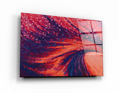 Dusty Drops Red - Designer's Collection Glass Wall Art