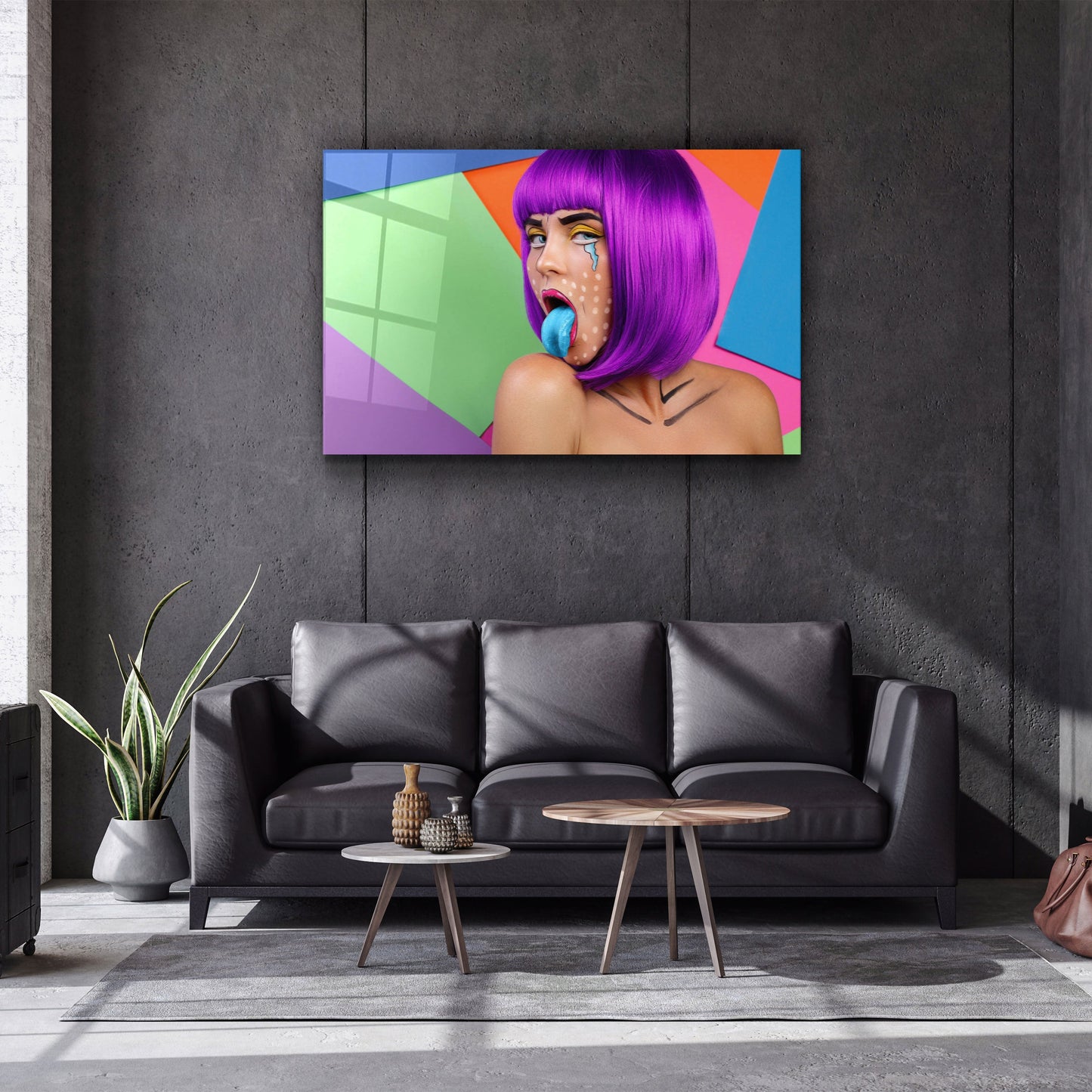 Blue Tongue - Designer's Collection Glass Wall Art