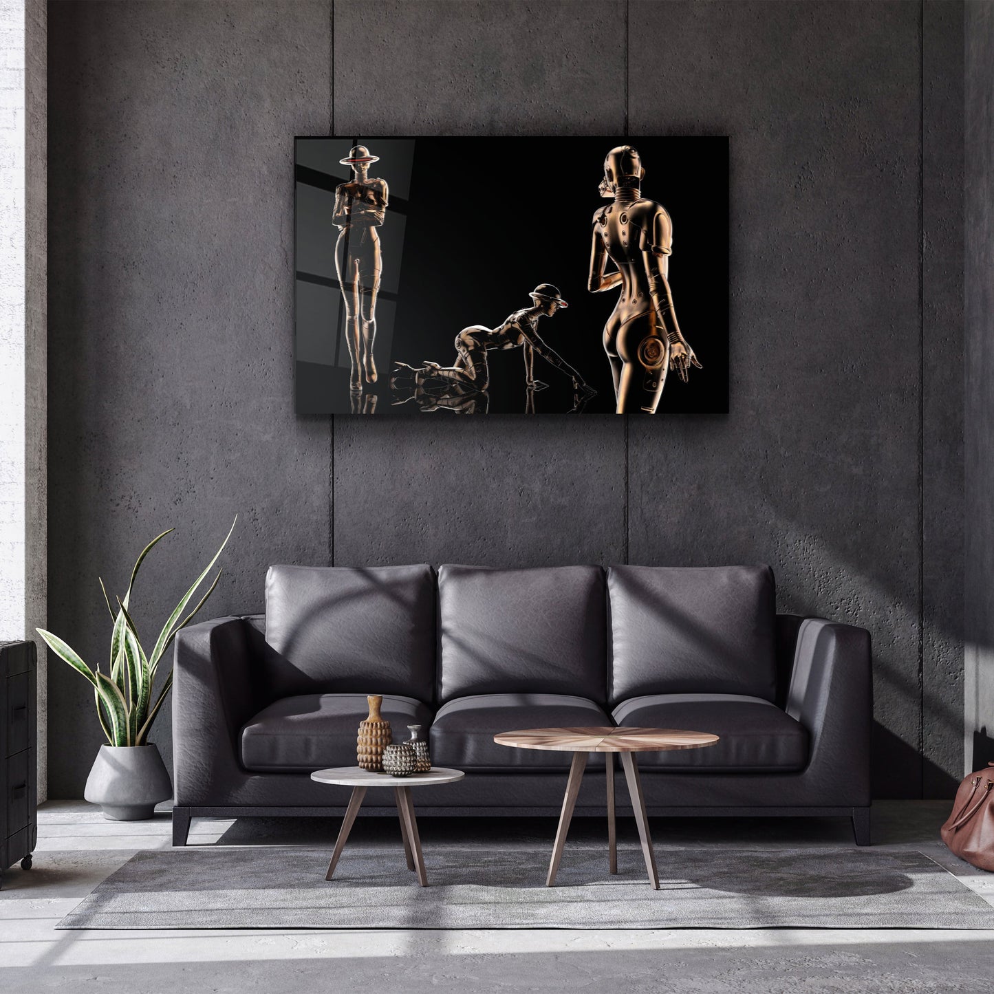 RoboGirlz - Designer's Collection Glass Wall Art