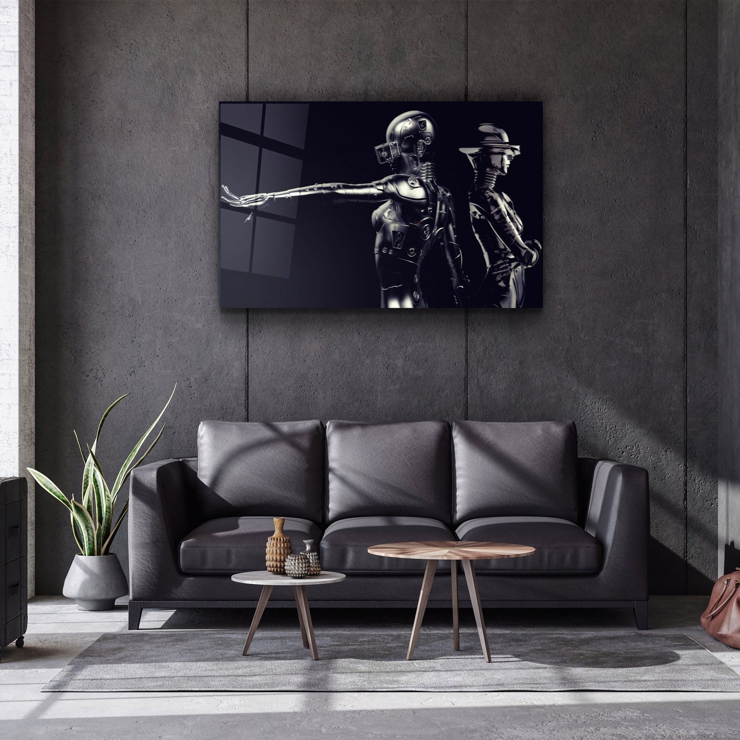 RoboGirlz2 - Designer's Collection Glass Wall Art