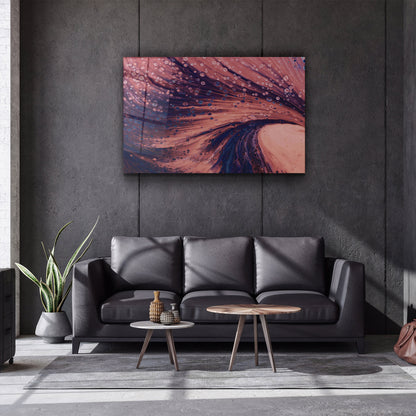 Dusty Drops Light Brown - Designer's Collection Glass Wall Art
