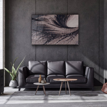 Dusty Drops Gray - Designer's Collection Glass Wall Art