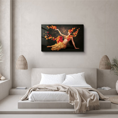 Oriental Dancer - Designer's Collection Glass Wall Art