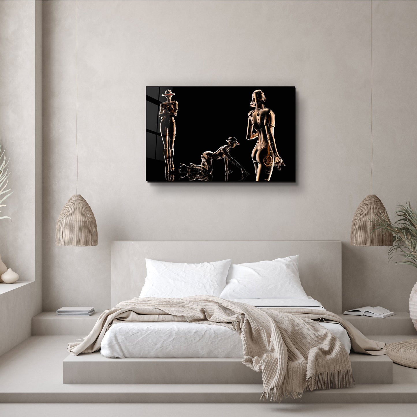 RoboGirlz - Designer's Collection Glass Wall Art