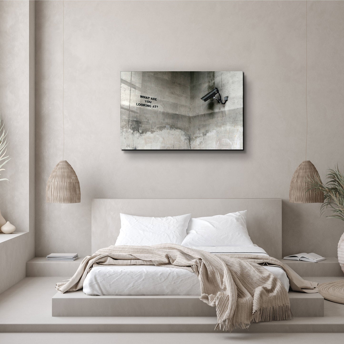 Banksy - What Are You Looking At? - Designer's Collection Glass Wall Art