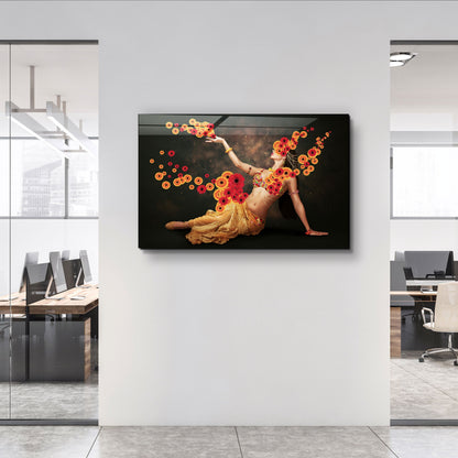 Oriental Dancer - Designer's Collection Glass Wall Art