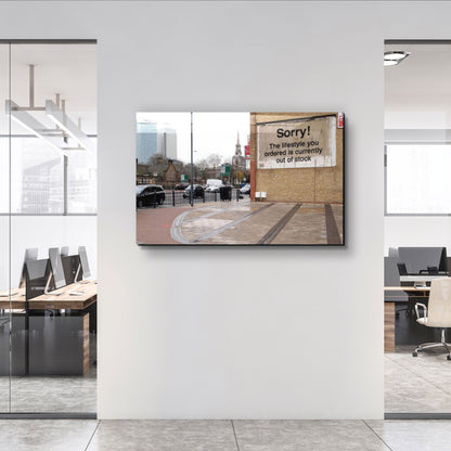 Banksy - Sorry - Designer's Collection Glass Wall Art