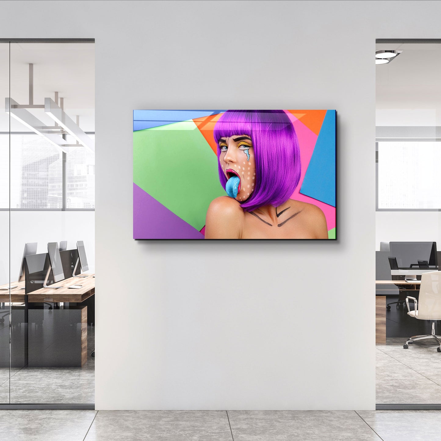 Blue Tongue - Designer's Collection Glass Wall Art
