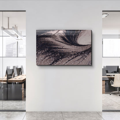 Dusty Drops Gray - Designer's Collection Glass Wall Art