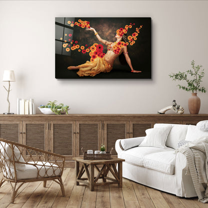 Oriental Dancer - Designer's Collection Glass Wall Art