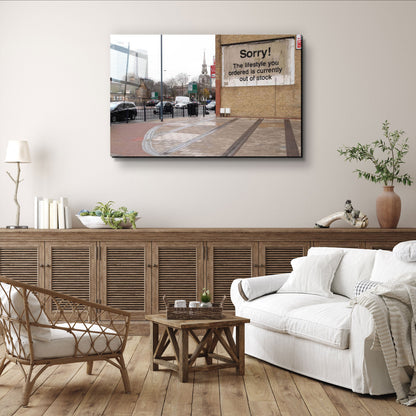 Banksy - Sorry - Designer's Collection Glass Wall Art