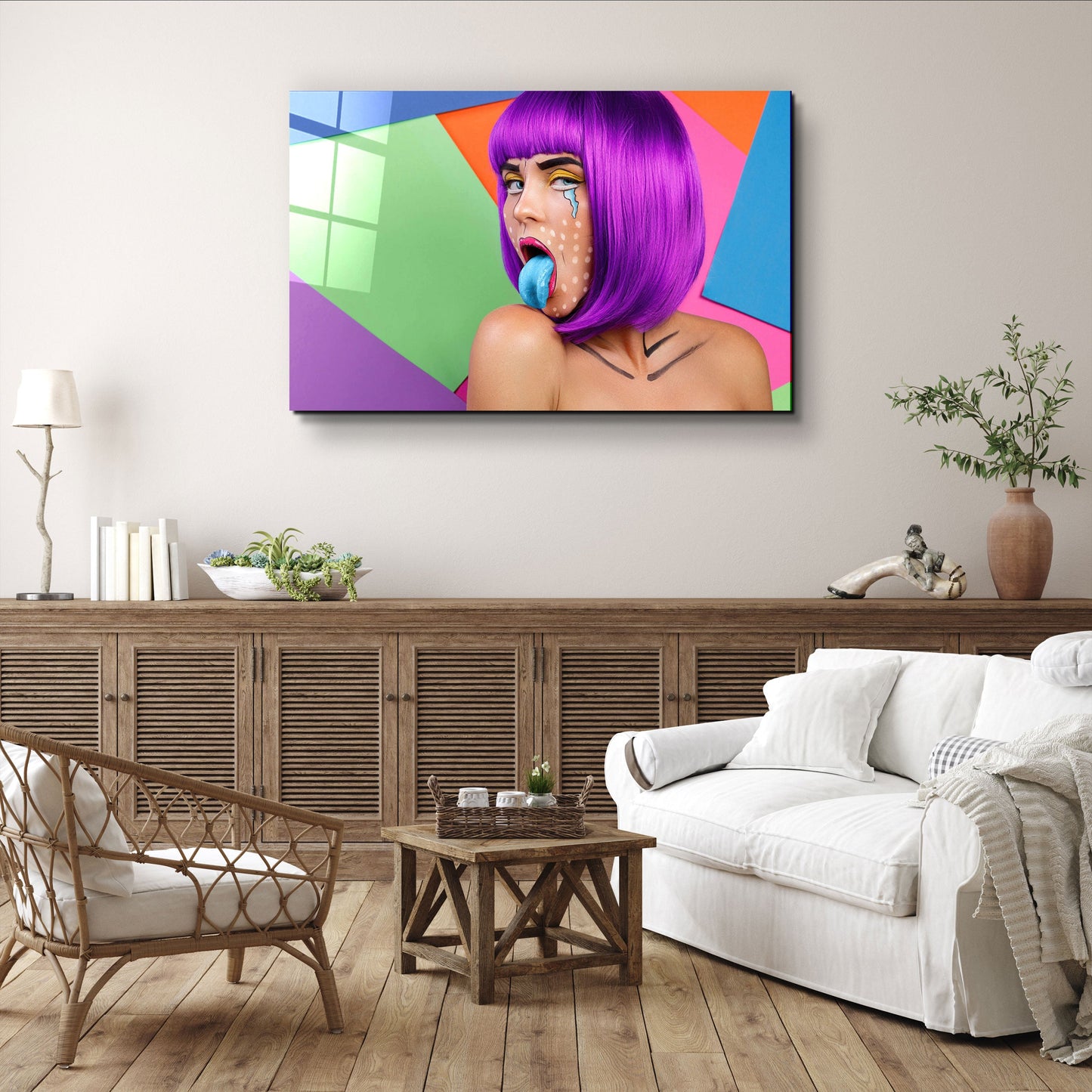 Blue Tongue - Designer's Collection Glass Wall Art