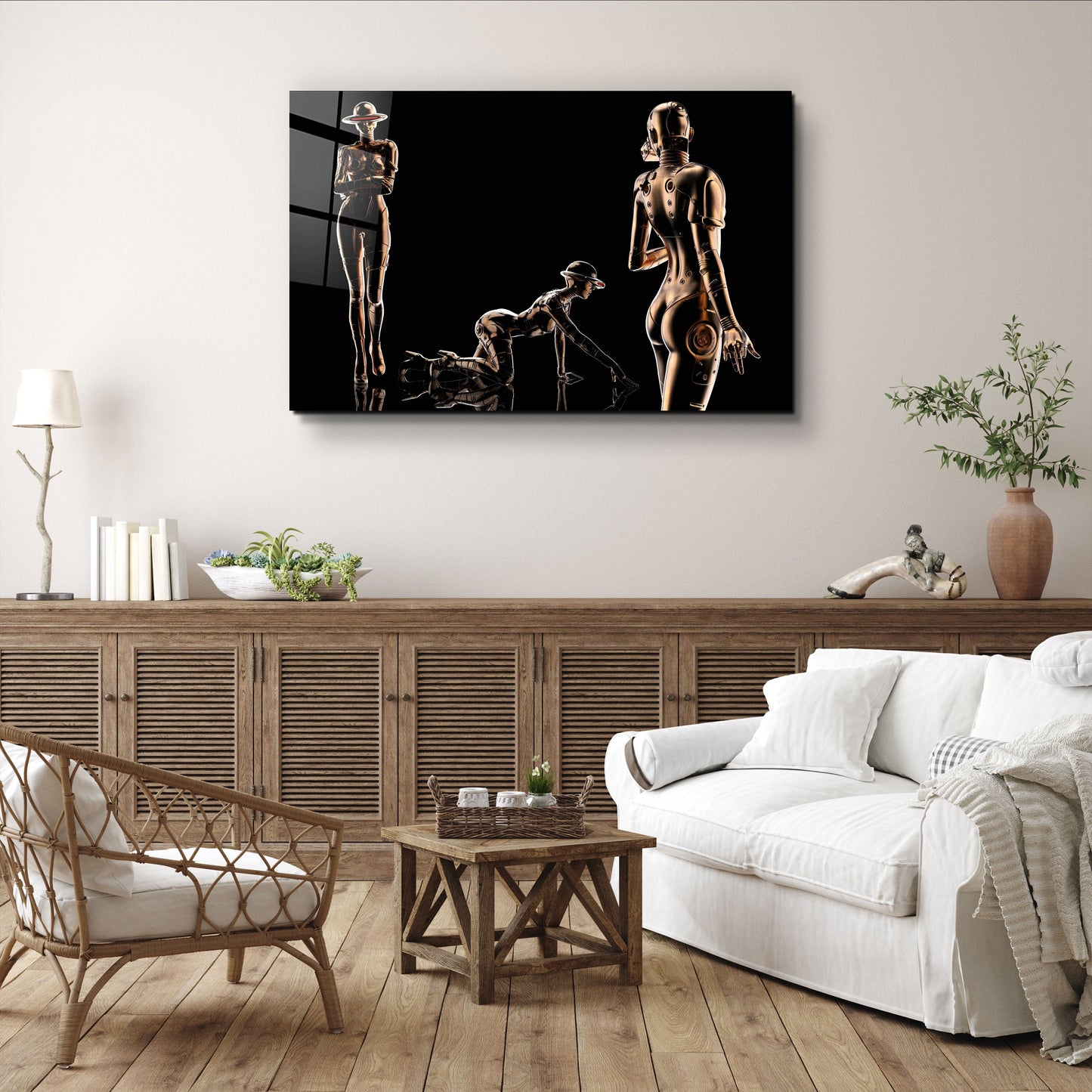 RoboGirlz - Designer's Collection Glass Wall Art